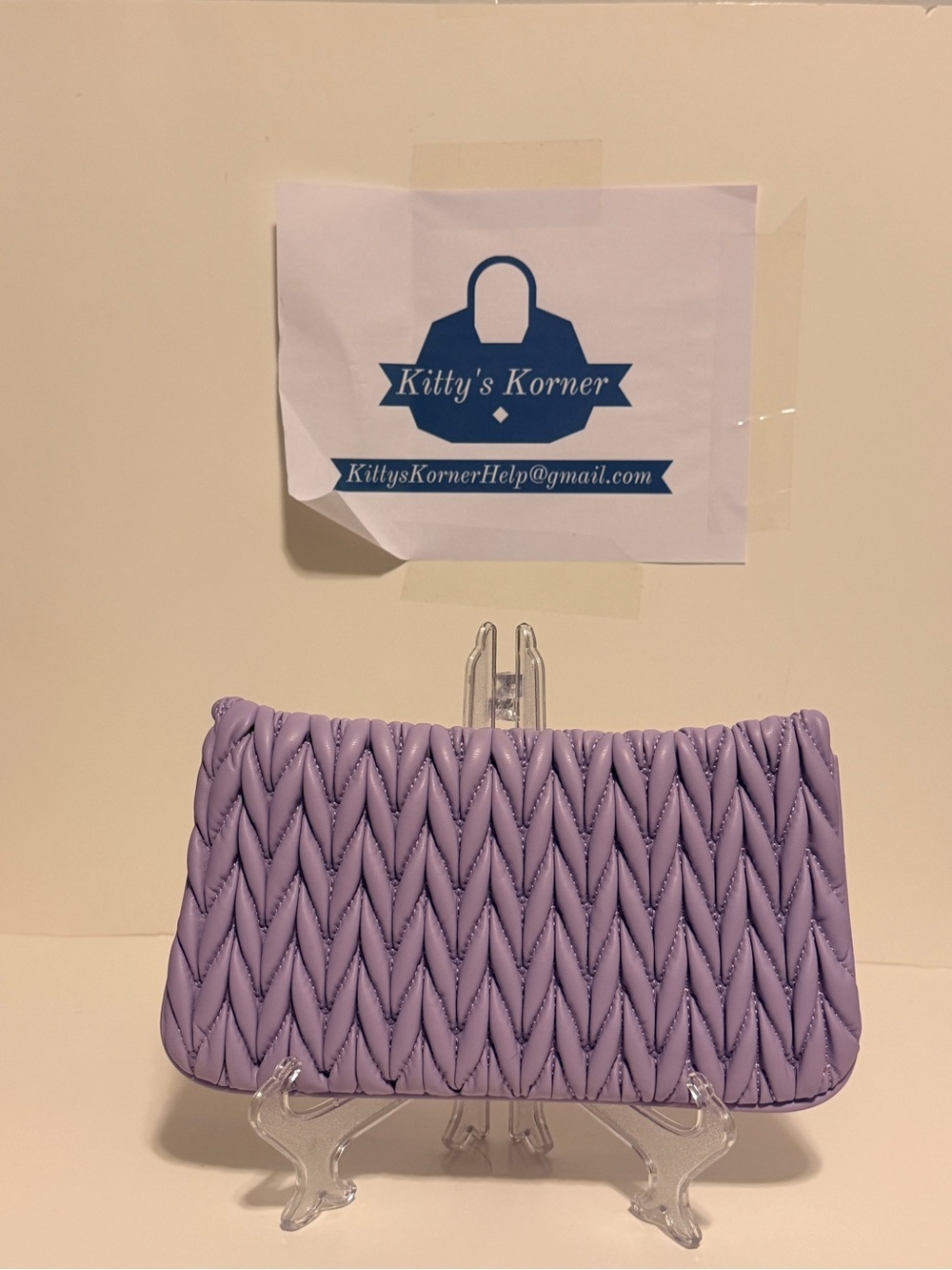 NWOT Shiraleah Clutch Purse Light Purple/Lavender in Color